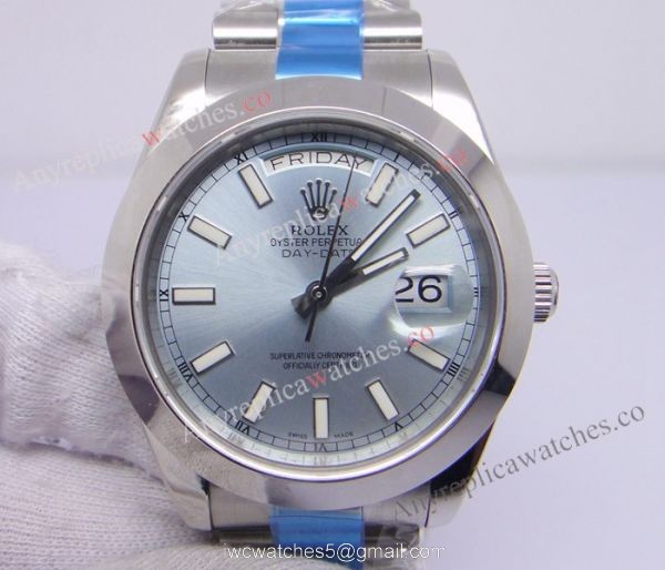 Replica Rolex Daydate II Ice Blue AAA Grade Watch 41mm 2