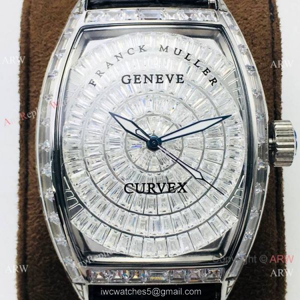 Swiss Replica Franck Muller Curvex diamond Watch Stainless Steel 43mm 2
