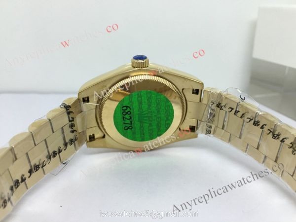 Replica Rolex Datejust Black Face All Gold Case Mens Watch 2