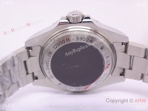 NEW UPGRADED SS Black Dial Black Ceramic Bezel Replica Rolex Deepsea SEA-DWELLER Watch 2