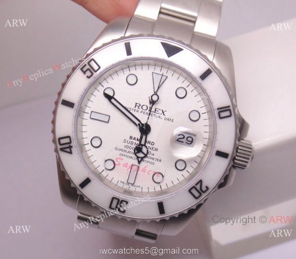 Swiss High Quality Rolex Bamford Submariner Watch SS White Ceramic Bezel 2