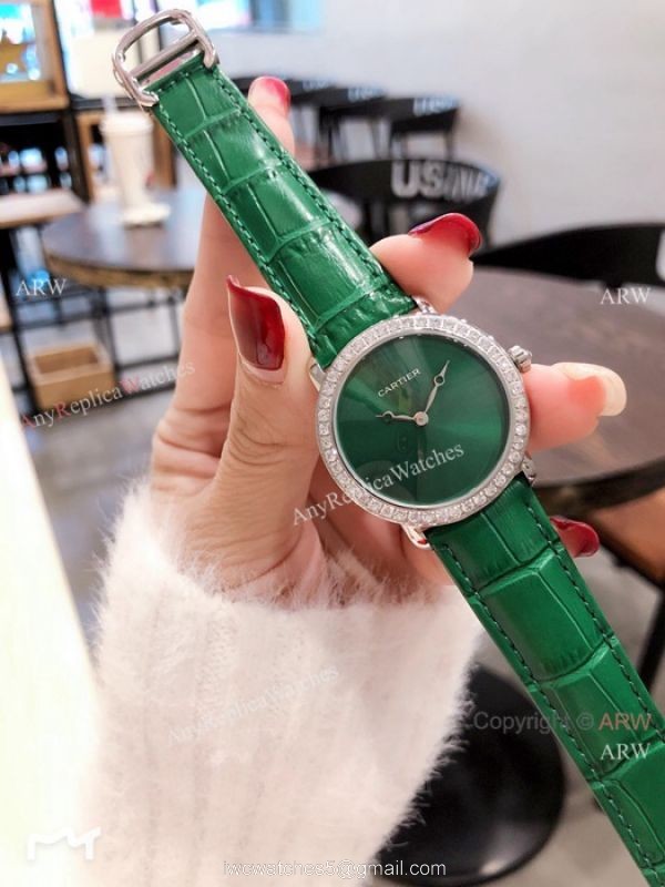 2019 New Cartier SS Diamond Watches Japan Quartz Best Replica 2