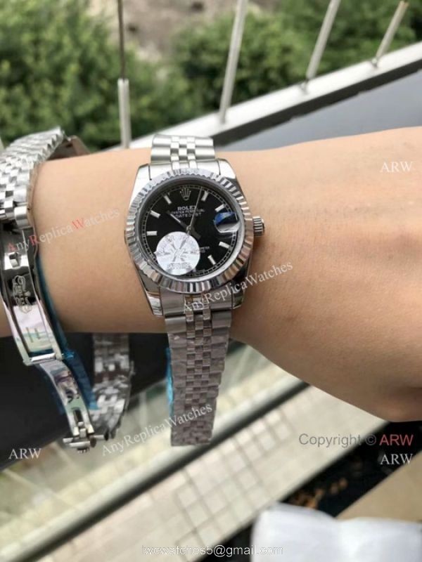 Copy Rolex Datejust 31mm Medium watch Stainless Steel Jubilee White Dial 2