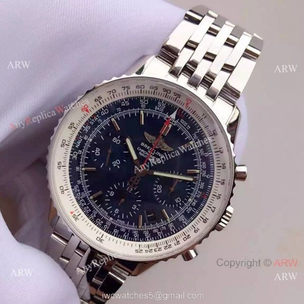 JF Best Replica Breitling Navitimer 01 43mm Watch Stainless Steel Black Face 2