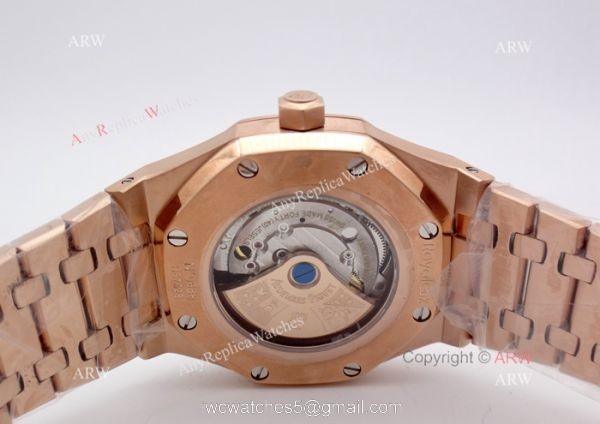 Replica Audemars Piguet Watches For Sale Royal Oak Rose Gold Black Dial Watch 2