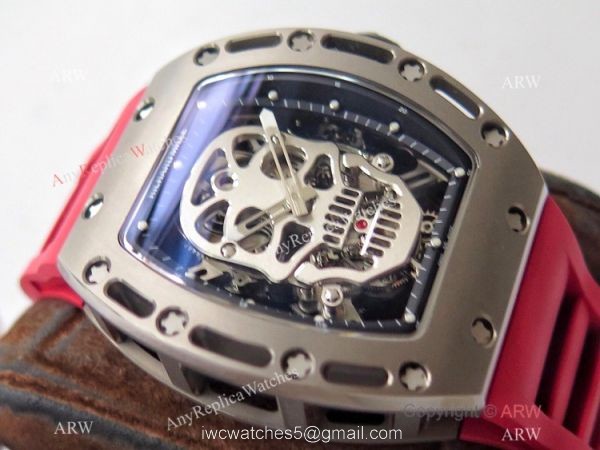 Swiss 1:1 Replica Richard Mille RM 052 Skeleton Watch Red Rubber Strap 2