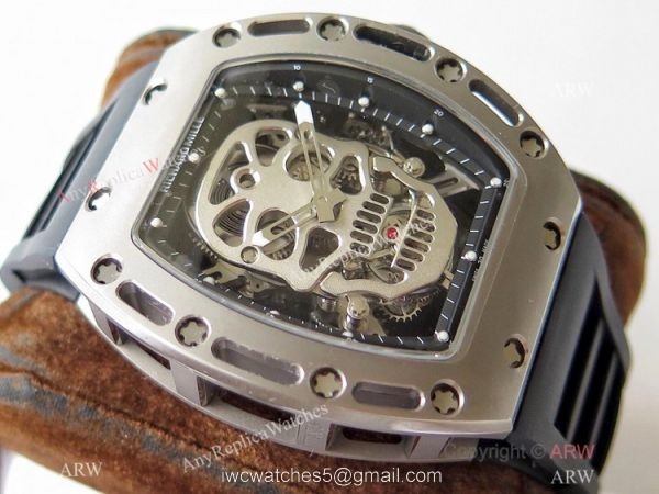 Swiss 1:1 Richard Mille RM052 Titanium Skeleton Replica Watch 43mm 2