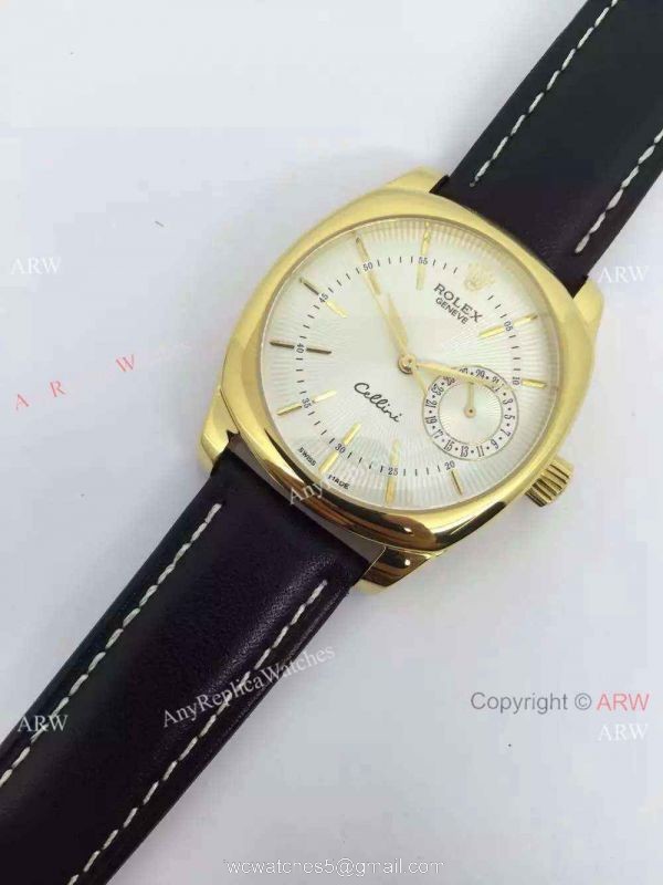 New Replica Rolex Cellini watch Gold Case Silver Dial Swiss Grade 2