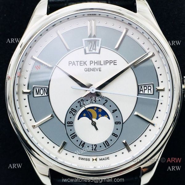 AAA Replica Patek Philippe Annual Calendar Blue Dial Men Watch Cal324 2