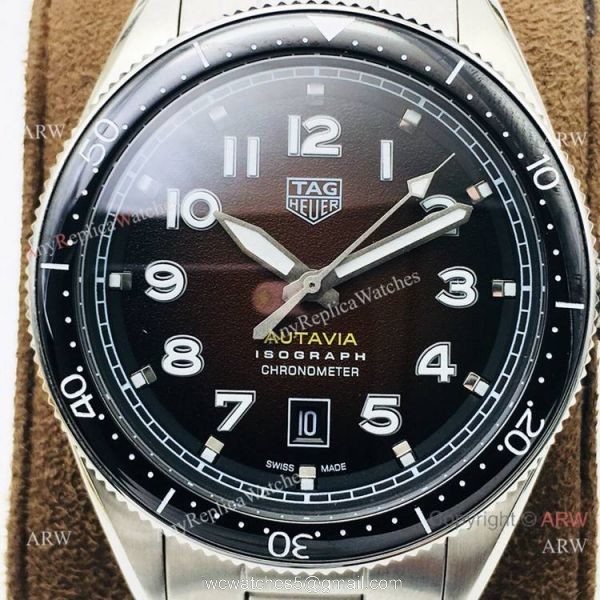 AAA Replica TAG Heuer Autavia Chocolate Dial Watch Swiss 2836 2