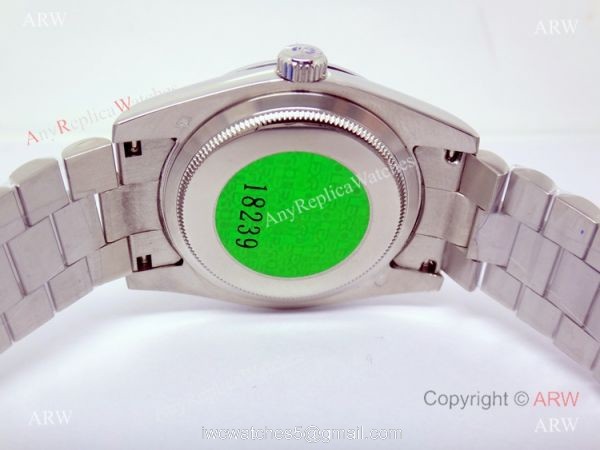 Rolex Day-Date Blue Face Stainless Steel Copy Watch 2