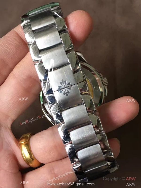 Swiss Replica Patek Philippe Aquanaut Gray Face Stainless Steel Watch 2