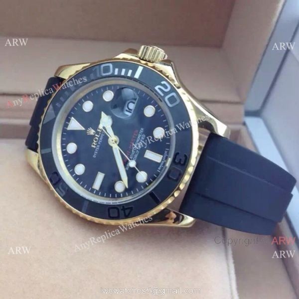 Baselworld The Oyster Perpetual Yellow Gold Rolex Yacht Master Replica Watch 2