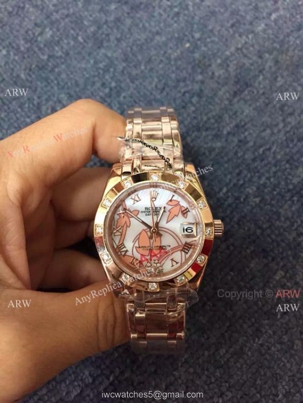High quality Rolex Rose Gold Masterpiece Ladies Replica Watch 2