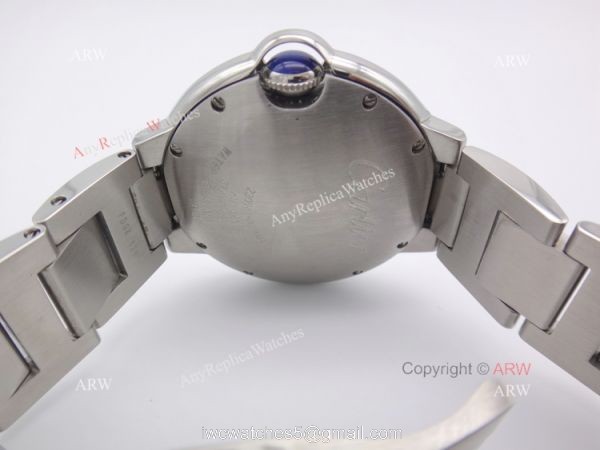 42mm Cartier Ballon Bleu Copy Watch Silver Steel QUARTZ Movement 2