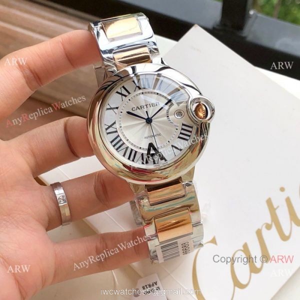 Copy Cartier Ballon Bleu 8215 Automatic Watch Stainless Steel 42mm 2