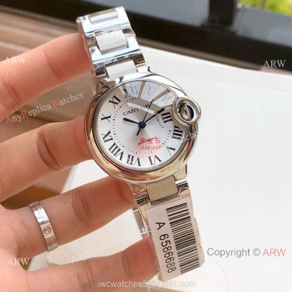 Swiss Quality Womens Fake Cartier Watch Ballon Bleu de 33mm 2