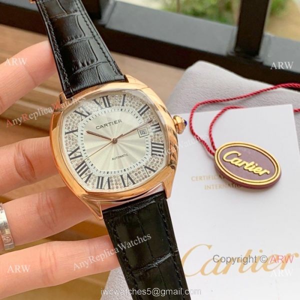 Swiss Quality Cartier Drive De Rose Gold Asia 8215 Watch 2