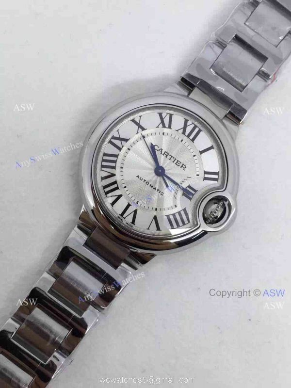 Replica Swiss Cartier Ballon Bleu Ladies Watch Stainless Steel 2