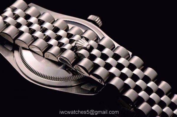 ROLEX DATEJUST SWISS ETA3135 WATCH SS BLACK ROMAN 2