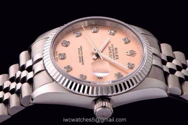 ROLEX DATEJUST SWISS ETA3135 WATCH PINK DIAMOND FACE 2