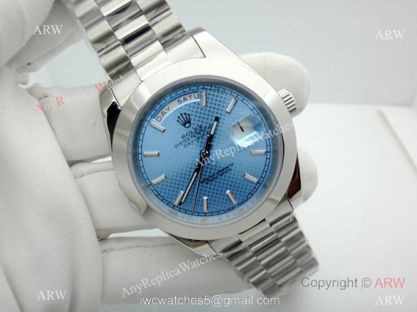 High Quality Rolex Day Date Ice Blue Replica Watch 40mm Presidential 2