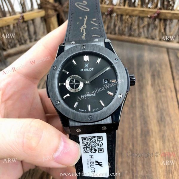 Copy Hublot Classic Fusion Black Case Automatic Watches 42mm 2