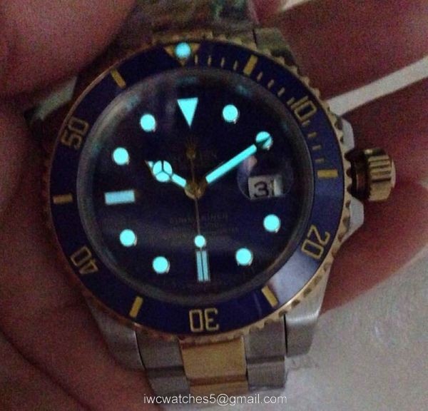 Grade AAA Rolex Blue Face Submariner Two Tone Watch Noob Factory Replica Watches 2