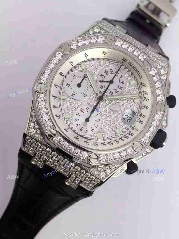 Swiss Replica Audemars Piguet Watch Diamond Dial / Diamond Case 2