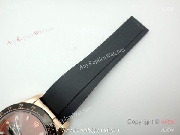 New Rolex Daytona Chocolate Replica Wath Oysterflex Rubber Strap 2