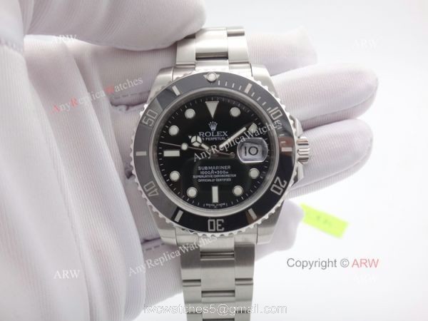 Noob factory Replica Rolex Submariner Stainless Steel Black Dial Black Ceramic Bezel watch 2