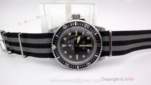 Rolex Vintage Submariner Replica Watch Stainless Steel Nylon Strap 2