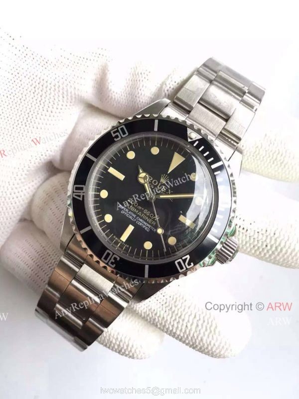 Rolex Stainless Steel Black Bezel Vintage Submariner Replica Watch 40mm 2