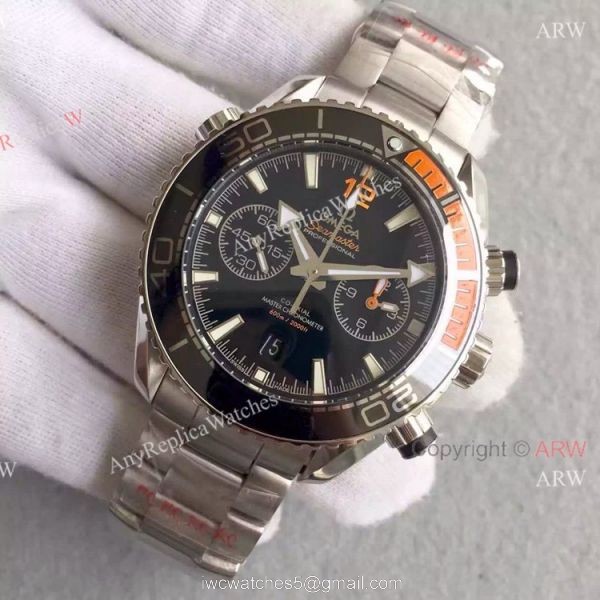 (OM)Swiss Replica Omega Seamaster 600m Master Black Orange Bezel Watch 2
