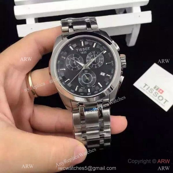Tissot Stainless Steel Black Dial Replica Watch T035 2