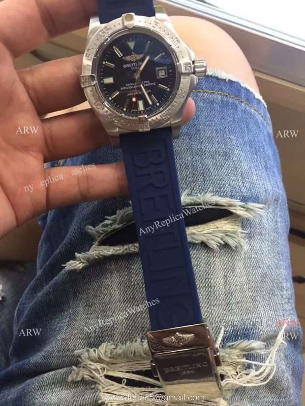 Copy Breitling Avenger Blackbird Blue Dial Blue Rubber Strsp Watch 2