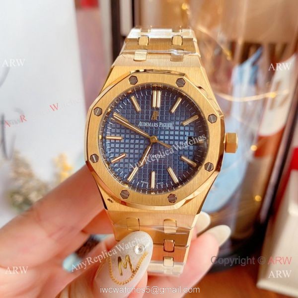 Copy Audemars Piguet Royal Oak Gray Dial Automatic Watches 37mm Lady 2