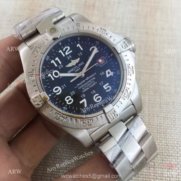 Copy Breitling Superocean Stainless Steel Arabic Markers Watch 2