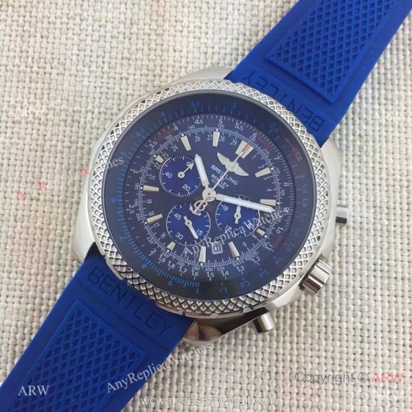 Fake BREITLING Bentley Motors T SS Blue Dial Rubber Watch 2
