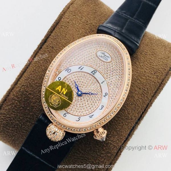 Swiss 1:1 Replica Breguet Reine De Naples Iced Out Watch Ladies 2