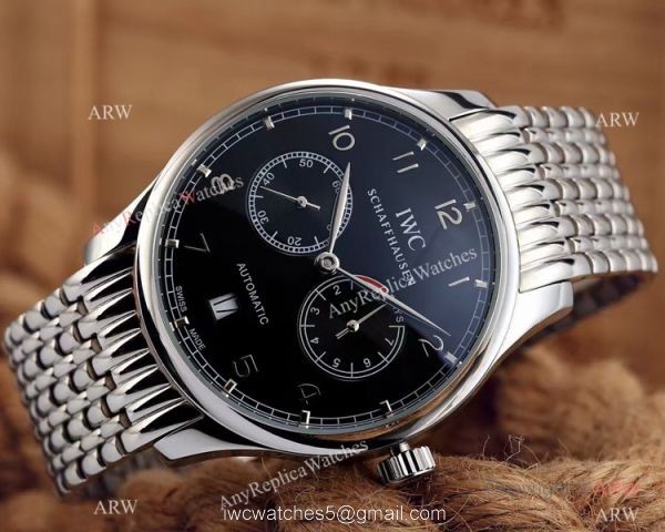 Replica IWC Portuguese 7 Days Stainless Steel White Face Mens Watch 2