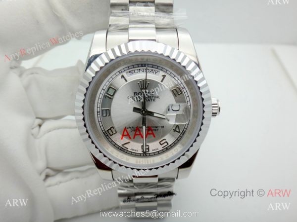 High Quality Copy Rolex Day-Date Stainless Steel Arabic Dial 40mm 2