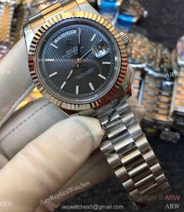 Rolex Presidential 41mm Replica Watch DDII Stainless Steel Gray Dial 2