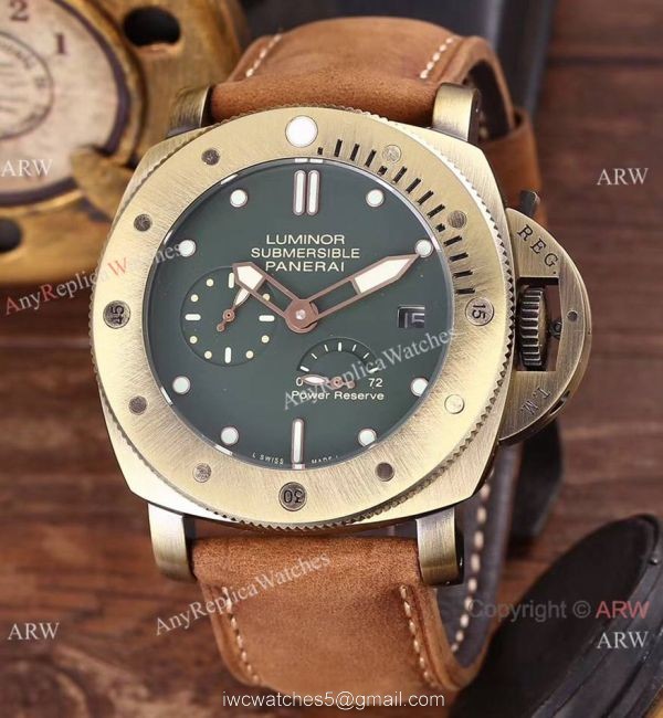 Panerai New Copy Luminor Submersible Power Reserve Bronzo watch 2