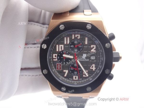 Audemars Piguet Royal Oak Offshore Replica Watch Rose Gold Red 8 Dial 2