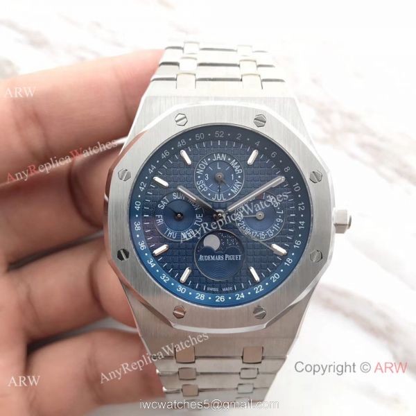 Audemars Piguet Royal Oak Perpetual Calendar Replica Watch Stainless Steel Black Dial 41mm 2