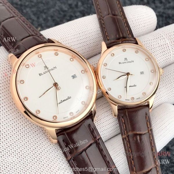 High Quality Copy Blancpain Lovers Watches SS Black Dial 2