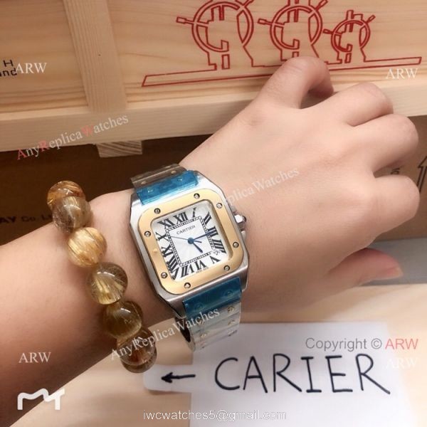 Copy Cartier Santos Mens Watch Stainless Steel or Two Tone 2
