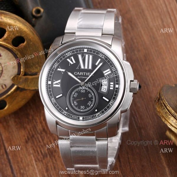 High Quality Replica Cartier Calibre de Cartier 2 Tone Rose Gold Watches 2