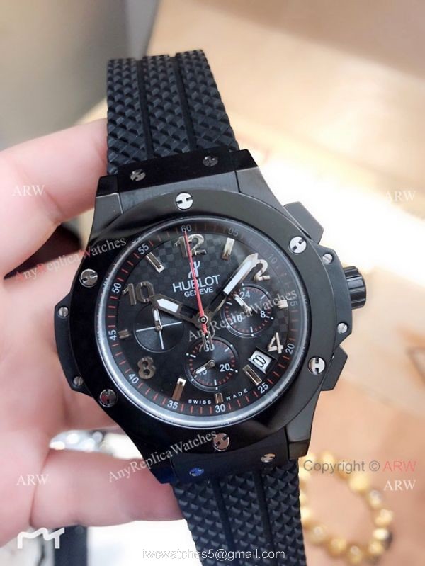 Fake Hublot Geneve Big Bang Tutti Frutti All Black Chronograph Watch 2